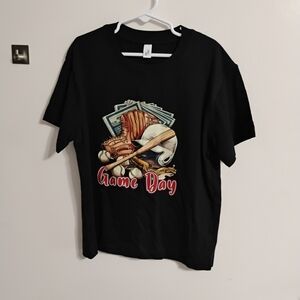 Game Day Baseball Graphic Tee - Black